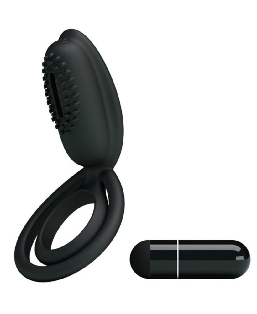 Cockring vibrant en silicone avec stimulateur clitoridien Esther 